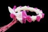 White/Fuchsia Hair Wreath