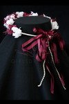 White/Burgundy Crown for flower girl - JCR0025