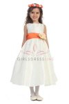 View detail information about 'Orange Flowers and Sash Flower Girl Dress ' - Flower Girl Dresses
