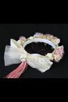 Ivory/Rose Hair Bun Wrap