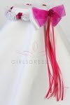White/Fuchsia Head piece for the flower girl