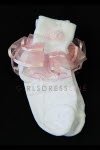 White/Pink Ruffled Organza Socks