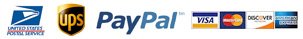 UPS/USPS,Visa/Master/Amex/Discover/Paypal
