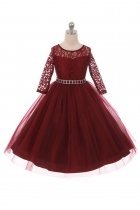 Burgundy Stunning Girl Dress