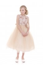 Stunning beaded dress with hand rolled rossette