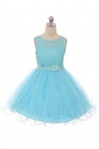 Aqua Beautiful Puffy Tulle Dress