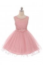Dusty Rose Beautiful Puffy Tulle Dress