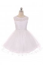 White Beautiful Puffy Tulle Dress