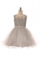 Silver Luxurious Girl Dress