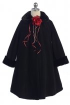 Black Fleece Cape Style Coat