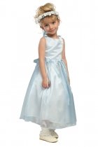 Blue Organza Skirt Flower Girl Dress