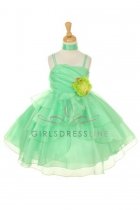 Clover Asymmetric Layered Ruffle Flower Girl Dress