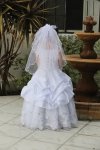 Elegant Taffeta Embroidered Communion Dress MDR1442-WH