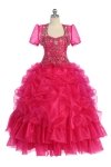 Pink Ball Gown Dress with Crystal Beaded Bodice