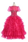 Pink Ball Gown Dress with Crystal Beaded Bodice