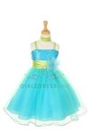 Zebra Print Sequined Mesh Illusion Flower Girl Dress