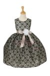 Silver/Lilac Elegant Lace Flower Girl Dress