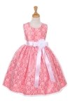 Silver/Lilac Elegant Lace Flower Girl Dress