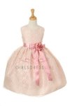 Silver/Lilac Elegant Lace Flower Girl Dress