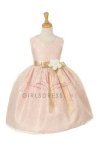 Silver/Lilac Elegant Lace Flower Girl Dress