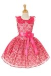 Lilac Sleeveless Lace Flower Girl Dress