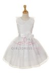 Lilac Sleeveless Lace Flower Girl Dress