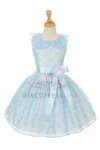 Lilac Sleeveless Lace Flower Girl Dress