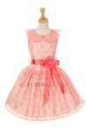 Lilac Sleeveless Lace Flower Girl Dress