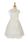 Royal Blue Lace Ruffled Chiffon Dress with Eyelid Lace Back Flower Girl Dress