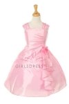Dusty Rose Elegant Ruffle Taffeta Flower Girl Dress Dusty Rose Elegant Ruffle Taffeta Flower Girl Dress