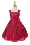 Dusty Rose Elegant Ruffle Taffeta Flower Girl Dress Dusty Rose Elegant Ruffle Taffeta Flower Girl Dress