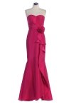 Turquoise Shimmer Taffeta Strapless Sweetheart Ruffled Empirewaistline Trumpet long Bridesmaid Dress