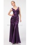 Fuchsia Pleated Bodice with Floral Detail Mermaid Bridesmaid Dress