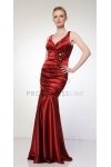 Fuchsia Pleated Bodice with Floral Detail Mermaid Bridesmaid Dress