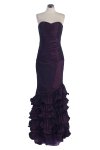 Red Taffeta Strapless Sweetheart Pleats Detail on Hem Mermaid Long Bredes Dress Red Taffeta Strapless Sweetheart Pleats Detail on Hem Mermaid Long Bredes Dress