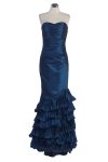 Red Taffeta Strapless Sweetheart Pleats Detail on Hem Mermaid Long Bredes Dress Red Taffeta Strapless Sweetheart Pleats Detail on Hem Mermaid Long Bredes Dress