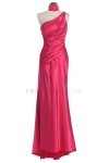 Fuchsia One Shoulder Ruched Satin Bridesmaid Dress Fuchsia One Shoulder Ruched Satin Bridesmaid Dress