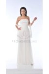 Red Chiffon Strapless Gathered Wrapped Dropped Waistline Elegant Bridesmaid & Prom Gown