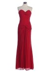 Ivory Chiffon Strapless SWeetheart Dropped Waistline Bridesmaid & Prom Dress