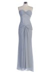 Ivory Chiffon Strapless SWeetheart Dropped Waistline Bridesmaid & Prom Dress