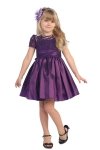 Ivory Poly Lace Top with Taffeta Flower Girl Dress with Sleeves