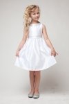 Red Poly-satin Flower Girl Dress with Rhinestone Beading Red Poly-satin Flower Girl Dress with Rhinestone Beading