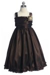 Sleeveless Champagne Taffeta Easter Girl Flower Girl Dress