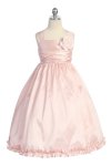Sleeveless Champagne Taffeta Easter Girl Flower Girl Dress