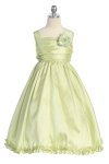 Sleeveless Champagne Taffeta Easter Girl Flower Girl Dress