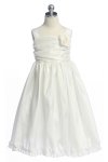 Sleeveless Champagne Taffeta Easter Girl Flower Girl Dress
