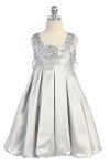 Pink Sequined bodice Flower Girl Dress