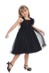 Rose Soft tulle overlay empire dress with Short Sleeves