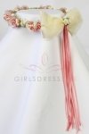 Ivory/Burgundy Head piece for the flower girl