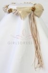 Ivory/Burgundy Head piece for the flower girl